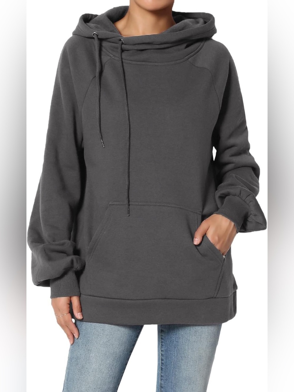 Zenana hoodie grey size 1x